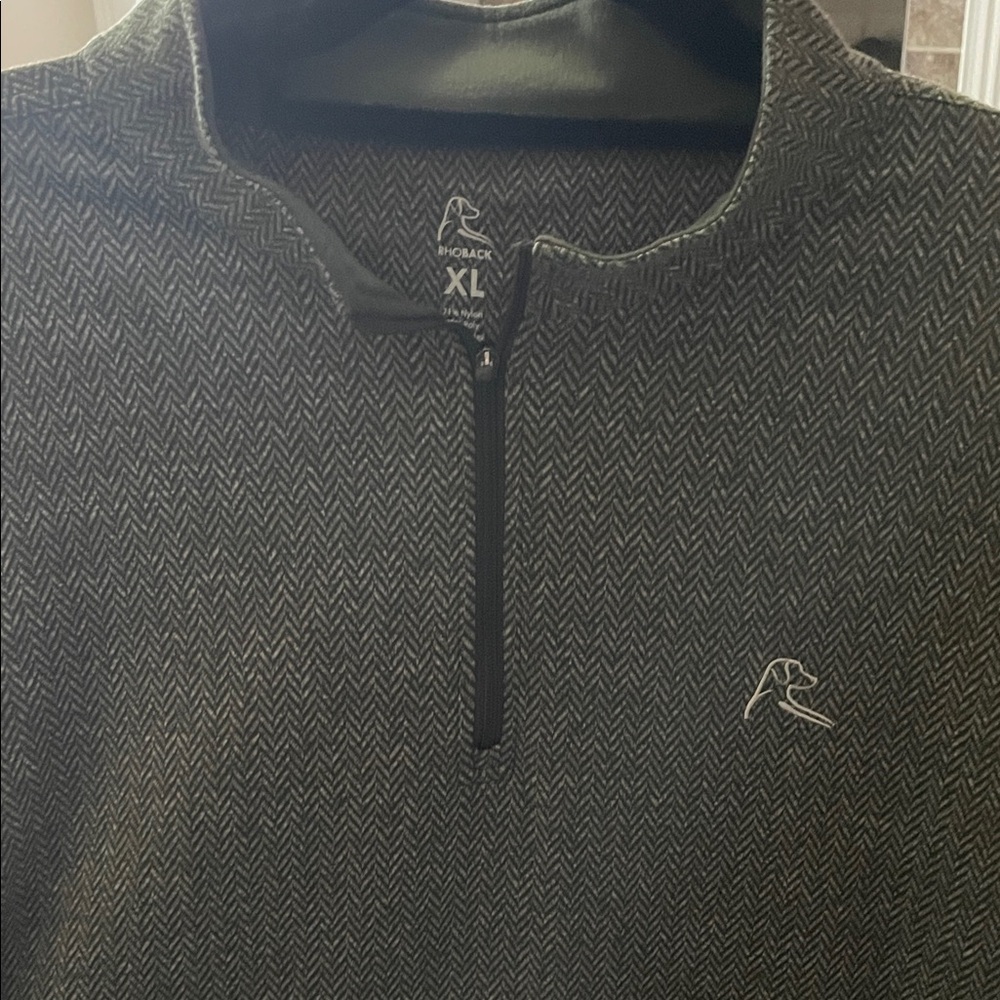 Rhoback Men's Gray and  Zip Up Sweater
